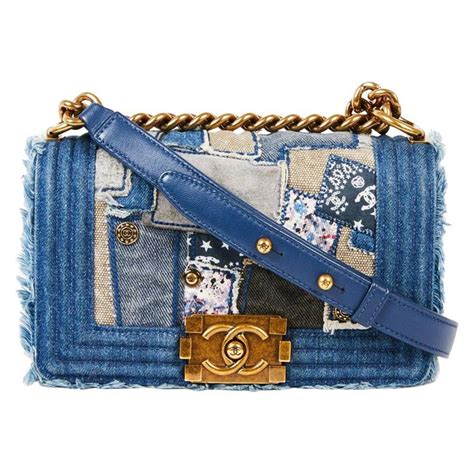 chanel denim handbags|Chanel denim patchwork boy bag.